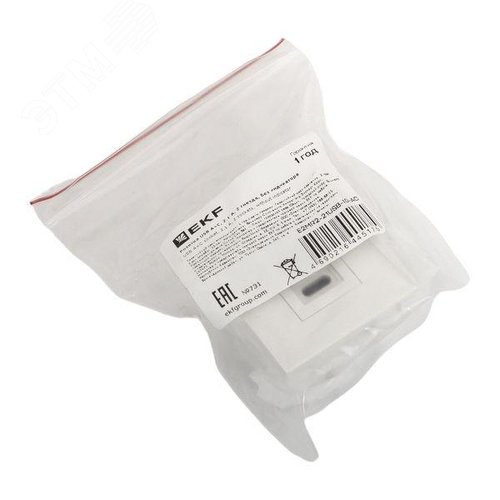 Розетка USB A+C, 2.1А, 2 гнезда, без индикатора, белая EKF - фото 8