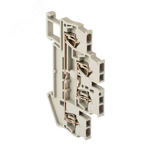 Изображение товара Клемма пружинная двухуровневая ST 1.5 мм2 4 вывода серая EKF (шт)