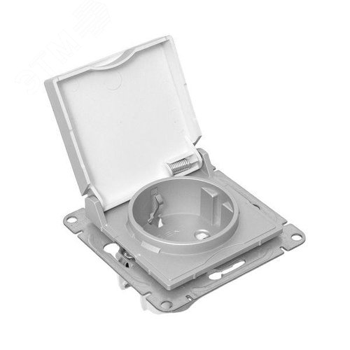 Эпика Механизм розетки 16А IP44 с заземлением со шторками c крышкой алюминий EKF - фото 13