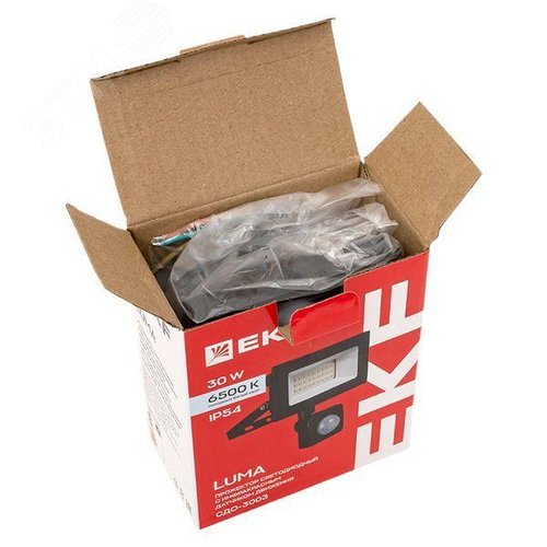 Прожектор светодиодный СДО-3003 с инфракрасным датчиком движения 30 Вт 6500К IP54 LUMA - фото 10