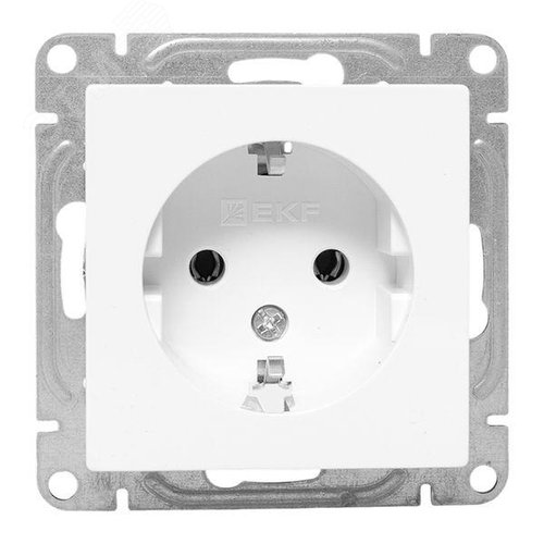 Эпика Механизм розетки 16А с заземлением без шторок белый EKF - фото 2