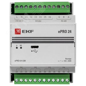Модуль расширения ePRO удаленного управления 6вх4вых 230В PROxima ePRO-6-4-230 EKF - 3