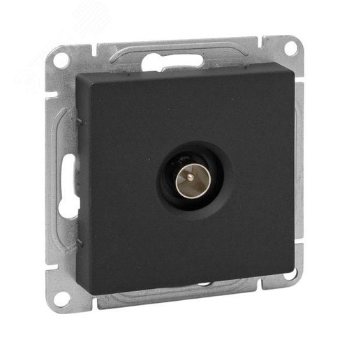 Эпика Механизм розетки TV одиночная черный EKF - фото 1