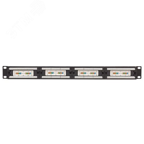 Патч-панель TERACOM PRO 19'' Cat.5E 1U неэкранированная UTP 24 порта RJ-45 Dual IDC - фото 3