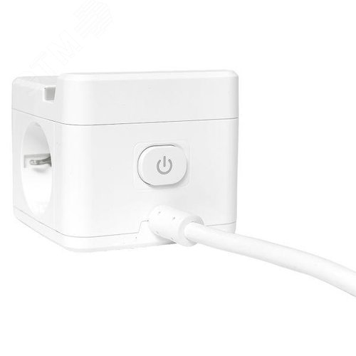 Удлинитель куб 2 гнезда 1USB + 2 Type C с быстрой зарядкой, подставкой под телефон и ночником 1, 3 метра 1 мм2 - фото 5