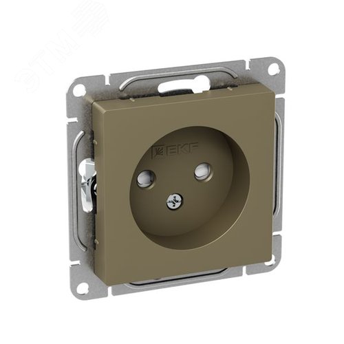 Механизм розетки  16А  без заземления  со шторками  шампань Эпика EKF - фото 2