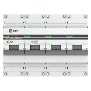 Выключатель автоматический ВА 47-100 4P 32А (C) 10kA PROxima - фото 2