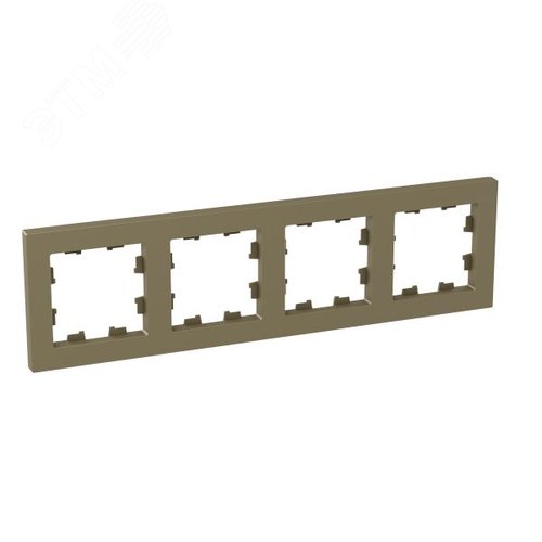 Рамка 4-местная шамп.  пластик Эпика EKF - фото 2