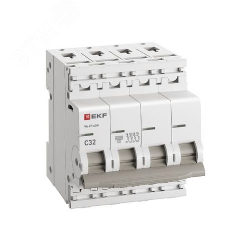 Выключатель автоматический ВА 47-63N 4P 32А (C) 6кА PROXIMA - фото 3