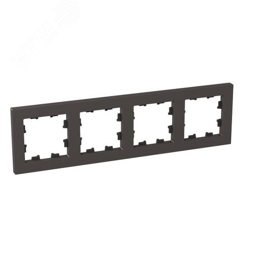 Рамка 4-местная мокко.  пластик Эпика EKF - фото 2