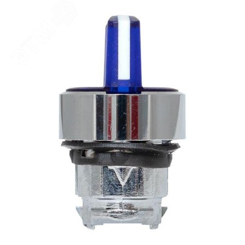 Механизм переключателя исполнительный XB4 синий на 3 положения возвратный без фиксации без подсветки с короткой ручкой PROxima - фото 4