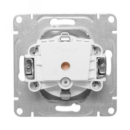 Эпика Механизм розетки 16А с заземлением со шторками алюминий EKF - фото 4