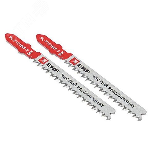 Пилки для электролобзика T101BIF (чистовой рез ламината)(BIM)(2 шт) EKF Professional - фото 1