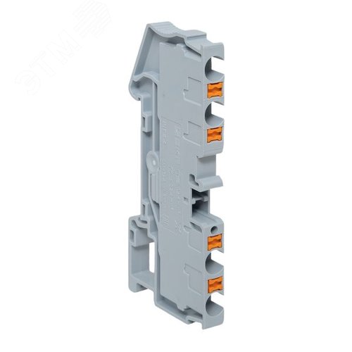 Клемма Push-in 4 мм2 4 вывода серая EKF - фото 1