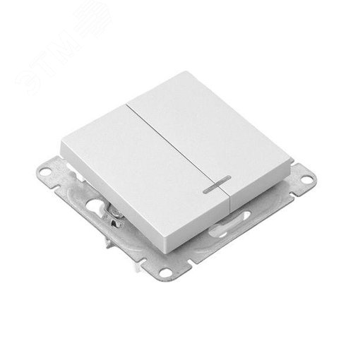 Эпика Механизм выключателя 2кл. с подсветкой алюминий EKF - фото 8