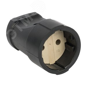 Изображение товара Гнездо штепсельное без заземления черное ПВХ 10A 250B (шт)