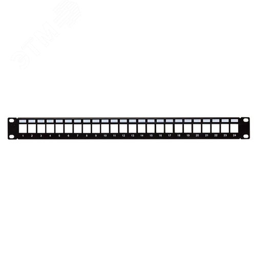 Патч-панель модульная TERACOM PRO 19'' 1U экранированная 24 порта с органайзером (пустая) - фото 2