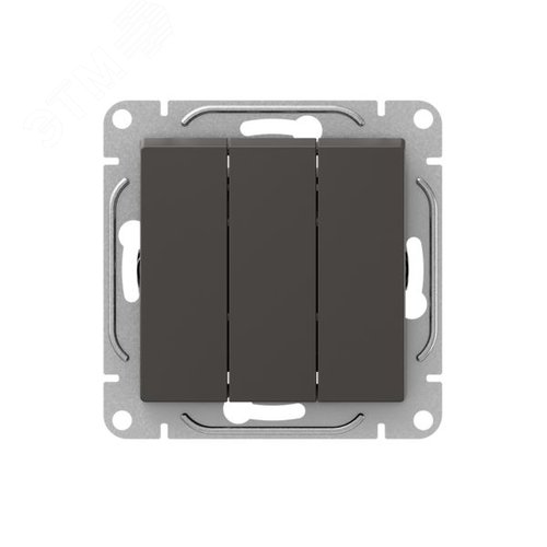 Механизм выключателя. трёхклавишный. мокко Эпика EKF - фото 1