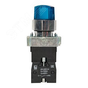 Переключатель BD21 2P c синей подсветкой 24В NO PROxima - фото 3