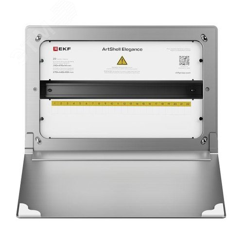 Корпус ArtShell Elegance встраиваемый силовой 22 модуля серебристый металлик - фото 5