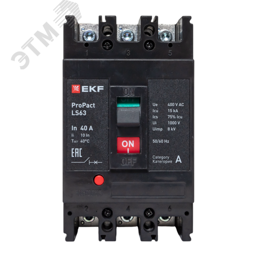 LS63 15кА 3P 40А ProPact EKF - фото 2
