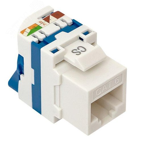 Модуль Keystone TERACOM CS Cat.6 неэкранированный 110 IDC 180 градусов самозажимной (Toolless) синий - фото 6