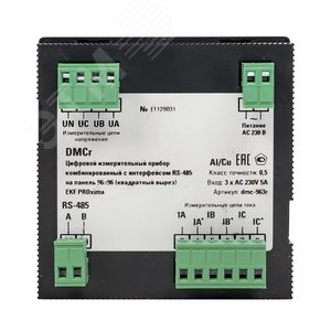 Прибор цифровой измерительный комбинированный DMC-r с интерфейсом RS-485 на панель 96x96 (квадратный вырез) PROxima DMC-963r EKF - 4