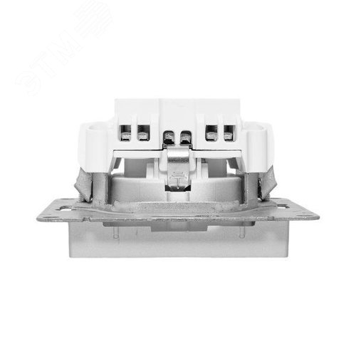 Эпика Механизм розетки 16А с заземлением со шторками алюминий EKF - фото 6