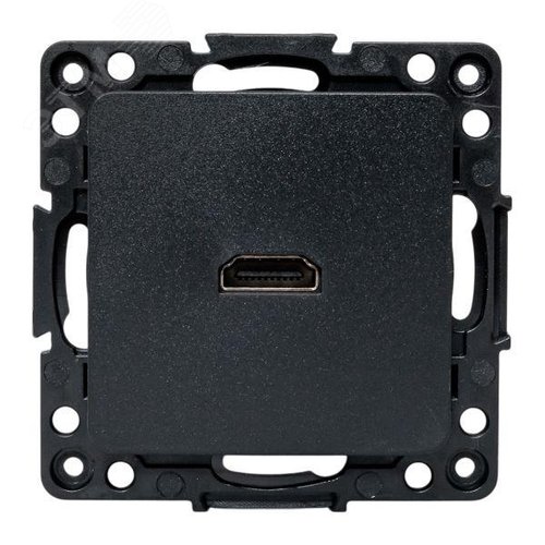 Стокгольм Механизм розетки HDMI черный EKF - фото 2