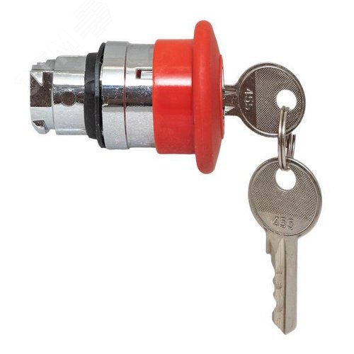 Механизм кнопки исполнительный XB4 'Грибок' красный поворотный с фиксацией с замком PROxima - фото 7