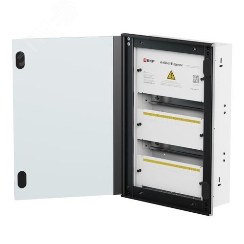 Корпус ArtShell Elegance встраиваемый силовой 28 модулей белое стекло - фото 4