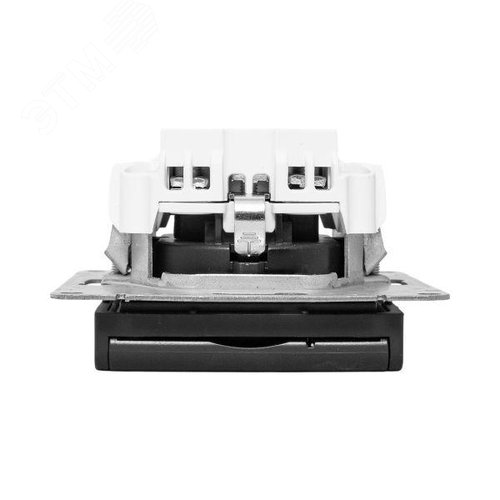 Эпика Механизм розетки 16А IP44 с заземлением со шторками c крышкой черный EKF - фото 10