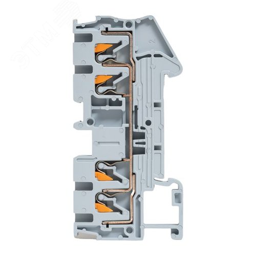 Клемма Push-in 2.5 мм2 4 вывода серая EKF - фото 6