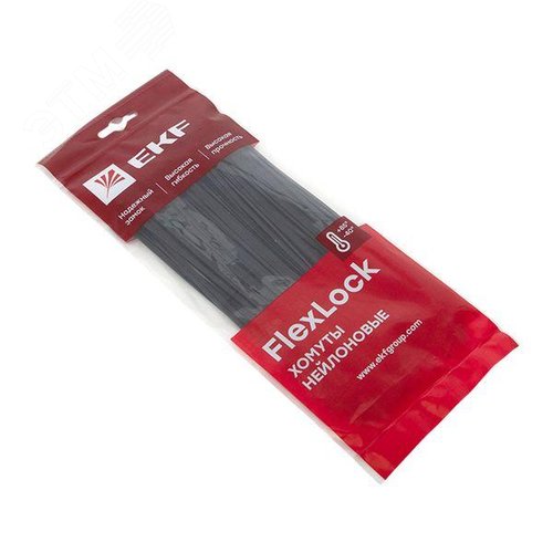 Хомут P6.6 стандартный черный 2.5x200 (100шт) FlexLock PROxima - фото 3