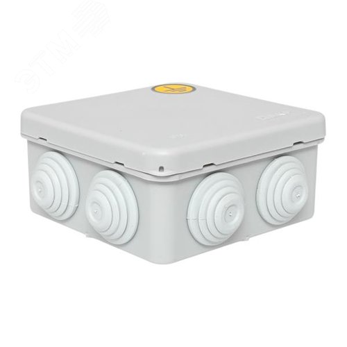 Коробка уравнивания потенциалов КУП-030-031 с крышкой наружная (85х85х40) для прямого монтажа 8 мембр. вводов серая IP55 EKF - фото 1
