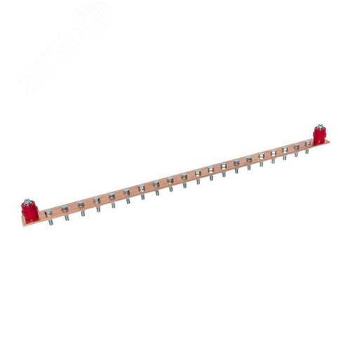 Шина заземляющая главная с изоляторами на 20 подключений ГЗШ-20 Сu - фото 5