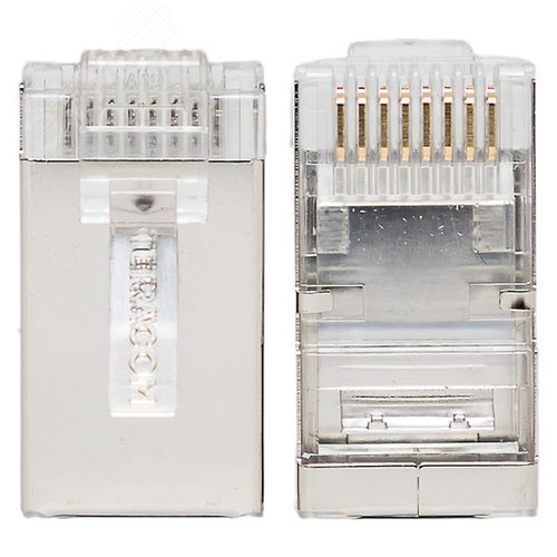 Коннектор RJ-45 TERACOM экранированный 8P8C Cat.5E универсальный (упак.20шт) - фото 3