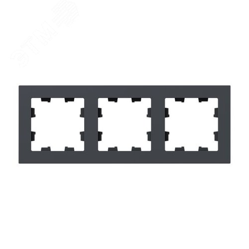 Изображение товара Рамка 3-местная графит. пластик Эпика EKF (шт)