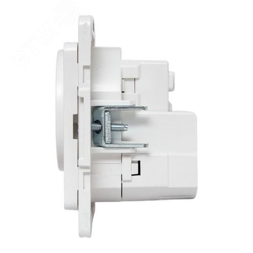 Стокгольм Механизм Розетки 1-местной с/з, USB 2A 16А винтовые клеммы белый с защ. штор. EKF - фото 4