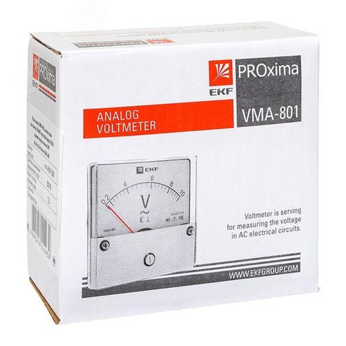 Вольтметр VM-A801 аналоговый на панель 80х80 круглый вырез 500 В прямое подключение - фото 9