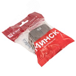 Выключатель двухклавишный ОП Минск 10А с индикатором темное дерево - фото 3