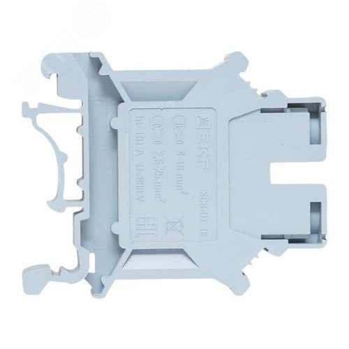 Клемма проходная винтовая UT 16 мм2 серая EKF - фото 5