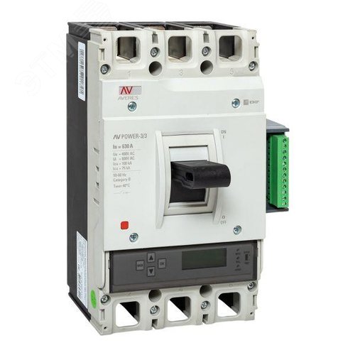 Автоматический выключатель AV POWER-3/3 630А 100kA ETU6.2 AVERES - фото 1