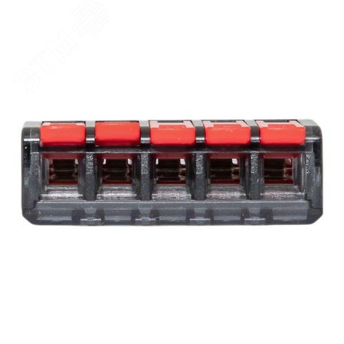 Строительно-монтажная клемма СМК 221-615 с рычагом 5 отверстий 0.5-4.0(6) мм2 EKF PROxima - фото 3