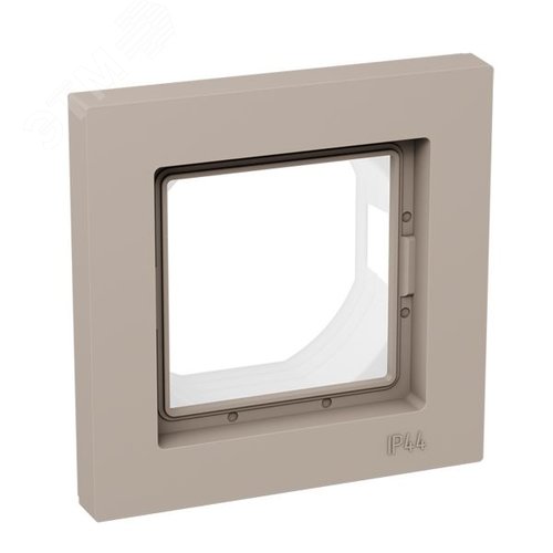 Рамка 1-местная IP44  крем.  пластик Эпика EKF - фото 2