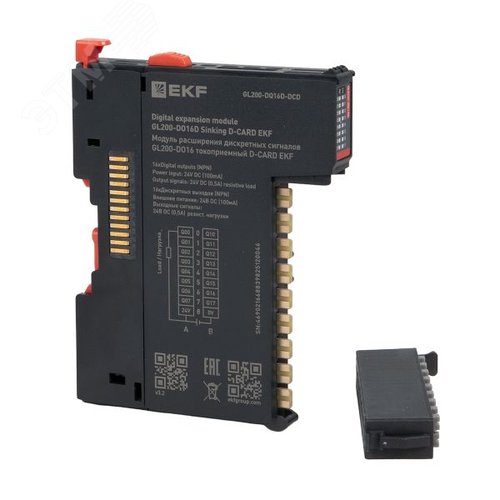 Модуль расширения дискретных сигналов GL200-DO16 токоприемный D-CARD - фото 8