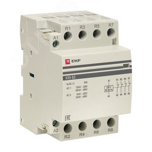 Изображение товара Контактор модульный КМ 63А 4NC (3 мод.) PROxima (шт)