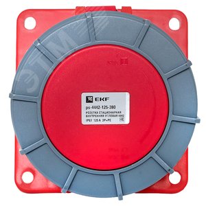 Розетка стационарная внутренняя угловая 4442 3Р+РЕ 125А 380В IP67 PROxima - фото 2