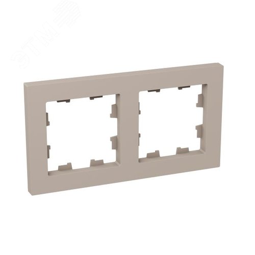 Рамка 2-местная крем.  пластик Эпика EKF - фото 2