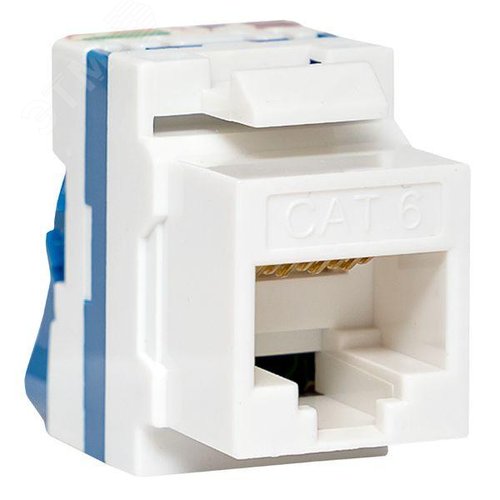 Модуль Keystone TERACOM CS Cat.6 неэкранированный 110 IDC 180 градусов самозажимной (Toolless) синий - фото 1
